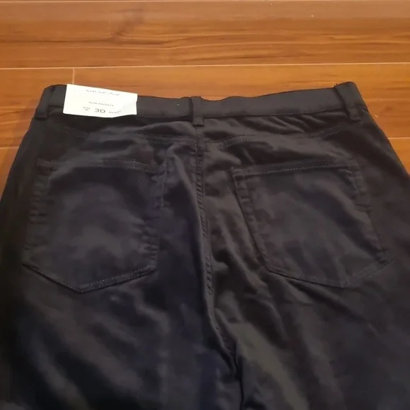 LOFT High Rise Skinny Velvet Pant Black Size 10/30R - Picture 10 of 15